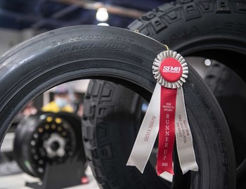 Cooper Tire’s Discoverer Snow Claw was named a “Best New Tire” award Runner-Up at the 2021 SEMA Show in the Tire and Related Product categories Nov. 1, 2021. The tire is severe weather rated for winter and snow performance, holding the Three-Peak Mountain Snowflake designation, a key assurance for drivers. (Jessica Yanesh for Goodyear)