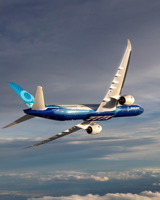 Boeing will showcase its market-leading portfolio of commercial, defense and services products at the 2021 Dubai Airshow this month, including the international debut of its newest fuel-efficient widebody jet, the 777X. Building on the best of the industry-leading 777 and 787 families, the 777-9 will be the world’s largest and most efficient twin-engine jet, delivering 10% better fuel use, emissions and operating costs than the competition. Shown here: A Boeing 777-9 airplane photographed during flight testing. (Boeing Photo)