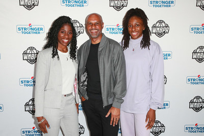 Terri Jackson, Derek Lewis and Nneka Ogwumike Celebrate Pepsi Stronger Together x WNBPA Partnership.