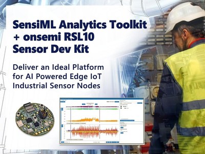 SensiML Analytics Toolkit and onsemi RSL10 Sensor Dev Kit Allows developers to rapidly build compact, autonomous sensing algorithms for a broad array of sensor types and applications.