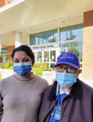 Dr. Mohile and patient Evelyn Bailey (PRNewsfoto/Wilmot Cancer Institute)