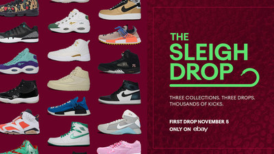 eBay kicks off The Sleigh Drop on November 5 with access to highly coveted kicks from DJ Skee’s collection, including the Air Jordan Retro 1 High Off-White and the Nike Air Yeezy 2 NRG Pure Platinum, followed by drops from the personal collections of Jacques Slade on December 3 and La La Anthony on December 17.