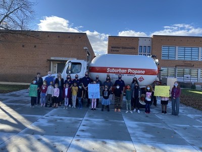 Representatives from Suburban Propane, the City of Boise, Whittier Kid City and students involved in the after-school program, gathered at Kid City to enjoy more than 100 robotics and STEM kits and an array of new sports equipment donated through Suburban Propane’s SuburbanCares® initiative.