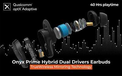 Fones de ouvido sem fio com driver duplo Onyx Prime da Tronsmart