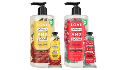 Love Beauty and Planet Joyfully Restored Nordic Berry & Winter Spices Body Lotion and Hand Lotion and Love Beauty and Planet All Snuggled Up Tacuma Butter & Vanilla Body Lotion and Hand Lotion are available at Target for a SRP: $6.99.