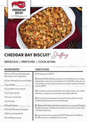 Red Lobster® is giving everyone something to be thankful for this Thanksgiving with the release of its at-home Cheddar Bay Biscuit® Stuffing recipe.