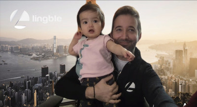 Lingble co-founder Alejandro Vargas and his one year old daughter, Olivia Vargas.