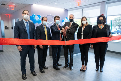RMA of New York at CareMount opens new full-service state-of-the-art IVF facility in Mount Kisco Nov. 2021. Pictured (left to right): Matthew Lederman, MD; Jeffrey Klein, MD; Alan Copperman, MD; Scott D. Hayworth, MD; Rachel Gerber, MD; Gina Picinich, Mayor, Village of Mount Kisco, NY