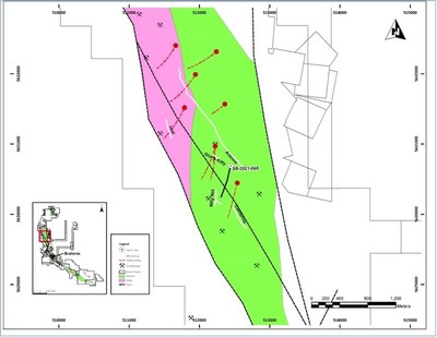 Figure 2: SB-2021-068 drill hole location with the BRX Project. (CNW Group/Talisker Resources Ltd)