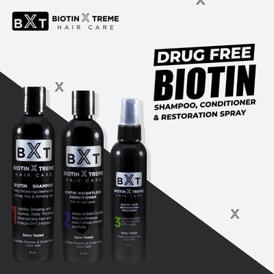 Biotin Shampoo, Biotin and Keratin Conditioner and Restoration Spray