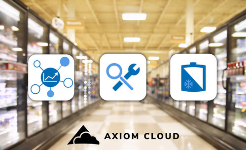 Axiom Cloud's three apps: Facilities Analyzer, Virtual Technician, and Virtual Battery