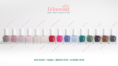freecoat nails, the nation's first non-toxic nail and beauty bar franchise system, announced the launch of its first branded polish line. The on-trend collection features 15 vibrant shades for everyday wear or special occasions. The non-toxic, cruelty-free, vegan line reflects freecoat's clean beauty standards with polishes free of many of the toxins found in traditional nail polishes.