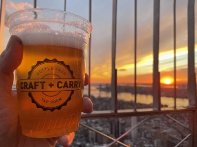 Enjoy a local NYC brewed craft beer at sunset from the 1050 feet up!