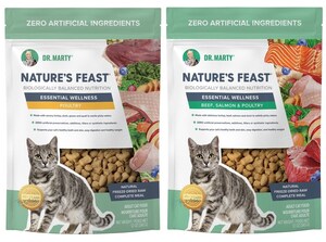 Dr. Marty Pets™ Expands Nature's Feast Cat Food Line to Include Two New Veterinarian-Formulated Formulas