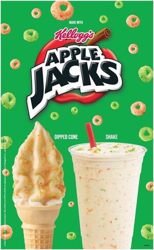 Wienerschnitzel Combines Breakfast With Dessert To Create The Creamy, Delicious Apple Jacks Dipped Cone &amp; Shake!