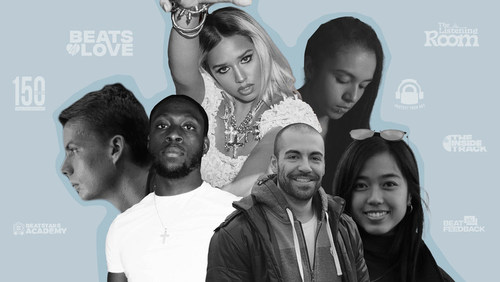 BeatStars Initiatives and Community Members including Producers Dreamlife, Othello, Tommy Genesis, DJ Pain 1, Mudblood, Mari Tang (left to right)