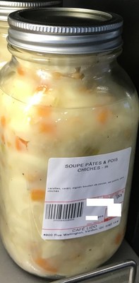 Soupe pâtes & pois chiches (Groupe CNW/Ministère de l'Agriculture, des Pêcheries et de l'Alimentation)