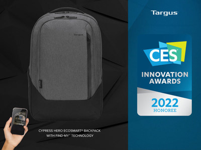 CES 2022 Innovation Award Winner: The Cypresstm Hero EcoSmart Backpack with Find Mytm Technology from Targus