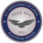 AGS Awarded Highest Honor For Supporting Veterans In Workplace -- The  2021 'HIRE Vets Platinum Medallion Award' Through U.S. Department Of Labor