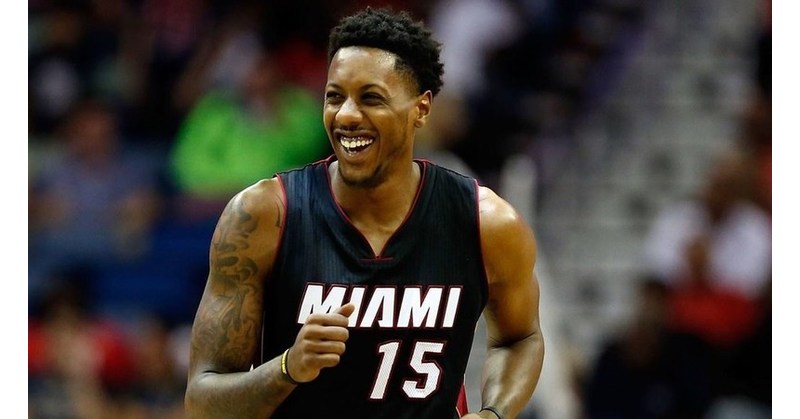 Mario Chalmers Signed Miami Heat Black Jersey Inscribed 2x NBA