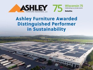 Deloitte awards Ashley Furniture Distinguished Performer in Sustainability along with ranking as one of the top Wisconsin private companies in 2021