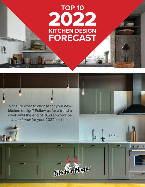 Kitchen Magic announced today its forecast for what the top trends in kitchen design will be in 2022, keeping homeowners informed on how to stay on the cutting edge of remodeling in the new year.  

“In 2022, homeowners will be looking to optimize space and service areas in the kitchen,” said JT Norman, Product & Design Innovation Lead for Kitchen Magic. "Building up these functional areas sets the stage for a sleek and clean kitchen aesthetic.”