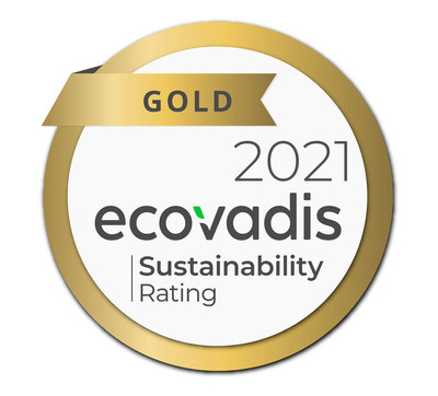 The 2021 EcoVadis Gold Medal Sustainability Rating