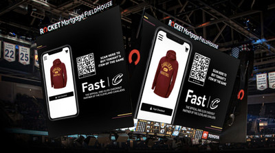 Fast's technology will be uniquely applied in-venue at Rocket Mortgage FieldHouse utilizing QR codes that will be applied to seatbacks in the bowl, as well as on designated digital signs on the venue concourse.