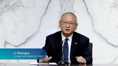 Li Zhenguo, founder and president of LONGi, has addressed the 2021 APEC CEO Summit via online video, also taking part in a virtual roundtable discussion with other business leaders on the topic of 