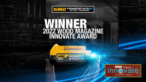 Cordless Jobsite of the Future: DEWALT®, the World's First Major Power Tool Brand to Use Pouch Cell Batteries Designed for the Construction Industry, Wins WOOD® Magazine 2022 Innovate Award