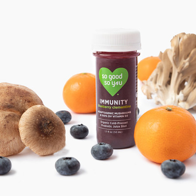 SO GOOD SO YOU LAUNCHES NEW BLUEBERRY CLEMENTINE JUICE SHOT WITH ADAPTOGENIC MUSHROOMS — FIRST AT SPROUTS FARMERS MARKETS