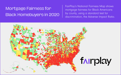 Fairplay's National Fairness Map for Black Homebuyers in 2020