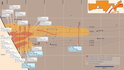 Figure 2 – Hurricane Zone Drill Hole Location Map (CNW Group/IsoEnergy Ltd.)