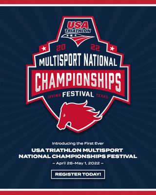 USA Triathlon, in partnership with the City of Irving, Texas, today announced that Irving will host the inaugural 2022 USA Triathlon Multisport National Championships Festival, scheduled for April 28-May 1, 2022. The new Multisport National Championships Festival encompasses six of USA Triathlon’s National Championship events, bringing to Irving the nation’s best run-bike-run, swim-run, swim-bike and swim-bike-run athletes as they compete for national titles during the four-day event.