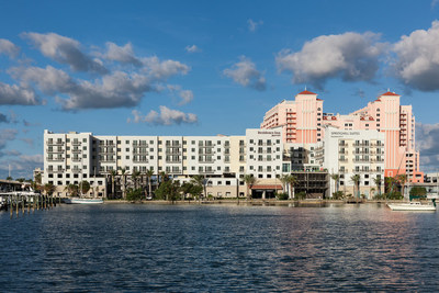 The dual-branded Residence Inn and SpringHill Suites by Marriott Clearwater Beach hotels.
