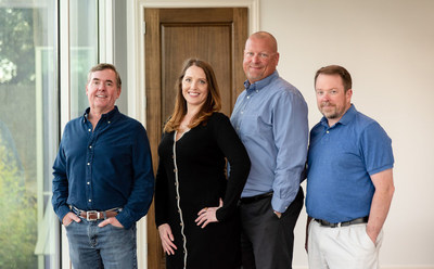 Claimatic's team includes (from L.) Larry Cochran, Founder & CEO; Liz Simmons, VP, Customer Success & Operations; Tim Christ, VP, Growth; and Michael Cronin, VP, Software Development