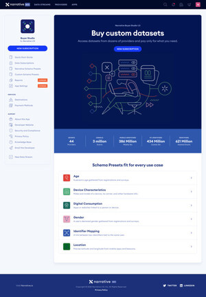 Narrative Launches Buyer Studio, a No-Code App That Makes Buying Data Fast, Easy, and Cost-Effective