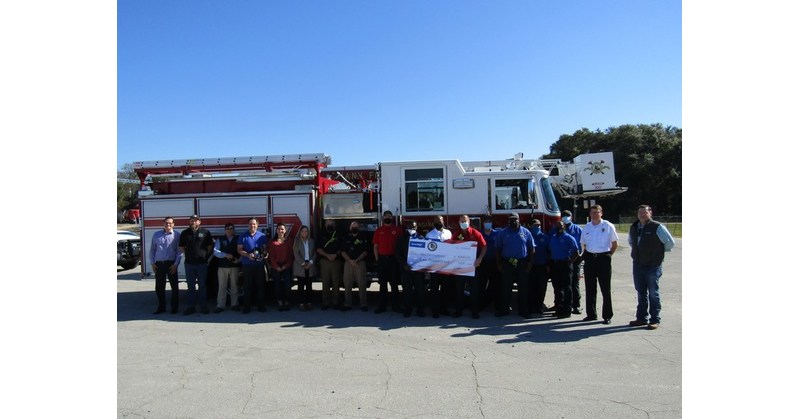 Georgia and Florida Railway Honors Shipping Safety with Community Donation to Albany Firefighters