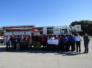 Georgia and Florida Railway Honors Shipping Safety with Community Donation to Albany Firefighters