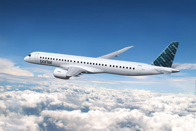 Porter Airlines choisit Viasat pour la connectivité en vol sur ses nouveaux appareils Embraer E195-E2 (Groupe CNW/Porter Airlines)