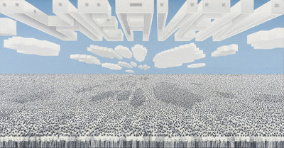 René Francisco. Heaven, 2007. Acrylic on canvas, 49 x 95 in. Collection Pérez Art Museum Miami, gift of Jorge M. Pérez. © René Francisco