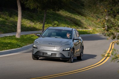 The 2021 Kona Electric is photographed in Irvine, Calif., on February 16, 2021.