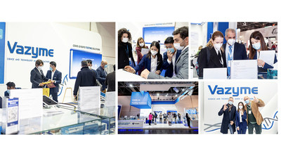 Vazymeâ€™s booth attracted many visitors at Medica 2021
