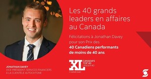 La Banque Scotia félicite Jonathan Davey, qui figure au palmarès 40 Canadiens performants de moins de 40 ans