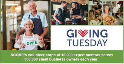 This Giving Tuesday, SCORE is opening its doors and welcoming new volunteers to its corps of 10,000 expert business mentors who are helping American small business owners recover from the COVID-19 pandemic.