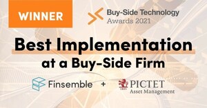 Pictet Asset Management and Finsemble Win WatersTechnology's 2021 Best Buy-Side Implementation Award