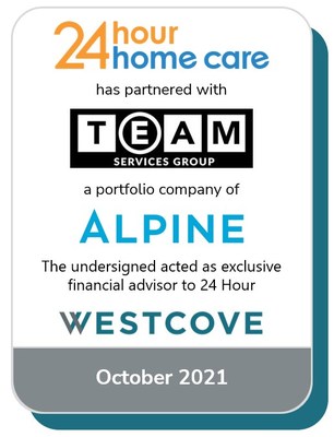 24 Hour Home Care has partnered with Team Services Group, backed by Alpine Investors. Westcove Partners acted as the exclusive sell-side advisor for 24 Hour Home care in this transaction.