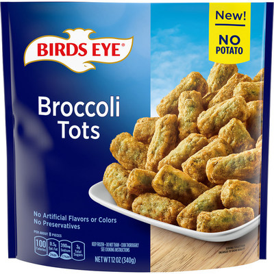 Birds Eye Broccoli Tots in 12 ounce packages with specific best buy dates