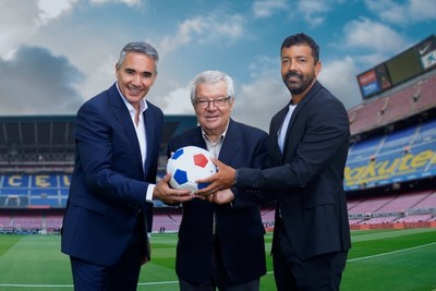 From left to right: Carlos Salas, Josep Maria Minguella, and Josep Minguella Jr., the promoters of Tokenchampions.