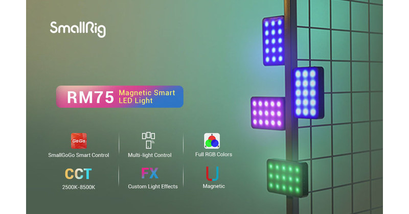 SmallRig kündigt das RM75 Magnetic Smart LED Light an, das Kreativen die Möglichkeit bietet, das gewünschte Beleuchtungssetup für die Aufnahmeumgebung über Smart Devices zu erstellen SmallRig kündigt das RM75 Magnetic Smart LED Light an, das Kreativen die Möglichkeit bietet, das gewünschte Beleuchtungssetup für die Aufnahmeumgebung über Smart Devices zu erstellen